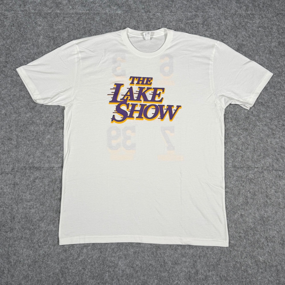 Next Level Apparel The Lake Show T Shirt Mens XL White Purple NBA Basketball‎ - Picture 2 of 7
